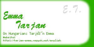 emma tarjan business card